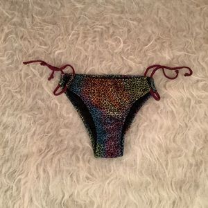 Rainbow Leopard Print String Bikini